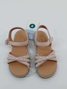 Girls' sandals, Cat & Jack, pearl embellished strap sandals (6)